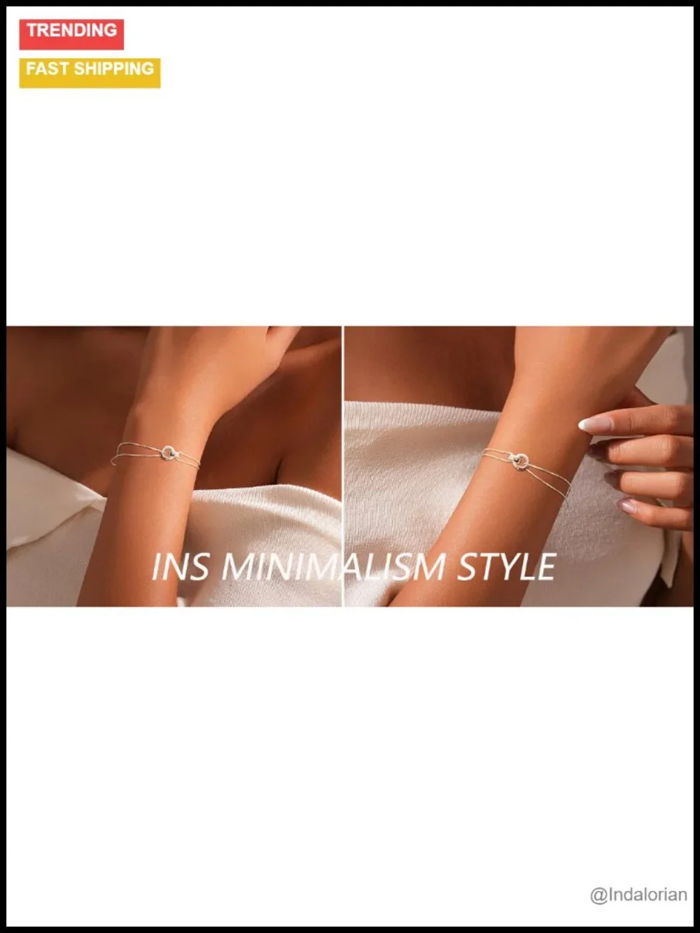 925 Sterling Silver Mother Daughter Friendship Bracelet Adjustable Gift